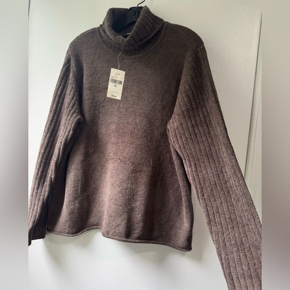 J. Jill Brown Ribbed Turtleneck Sweater - Picture 5 of 9